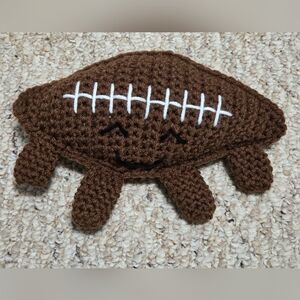 Brown Crochet Football Cuddle Buddy